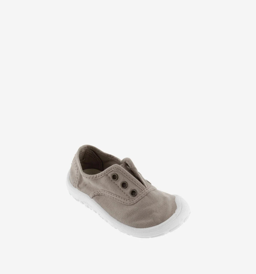 Zapatillas Barefoot Niño Basket Lona Victoria Beige – Calzado Respetuoso Infantil con Suela Flexible