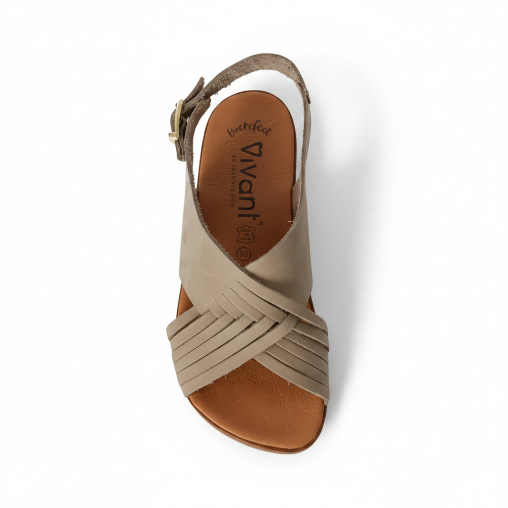 Sandalia Barefoot Vivant Dalia Gris