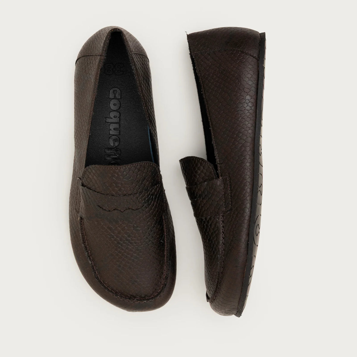 Mocasín Barefoot Coqueflex Oxford Piel Serpiente