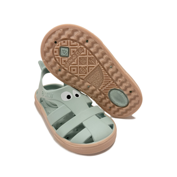 Sandalias Barefoot Boatilus Bioty Verde y marrón