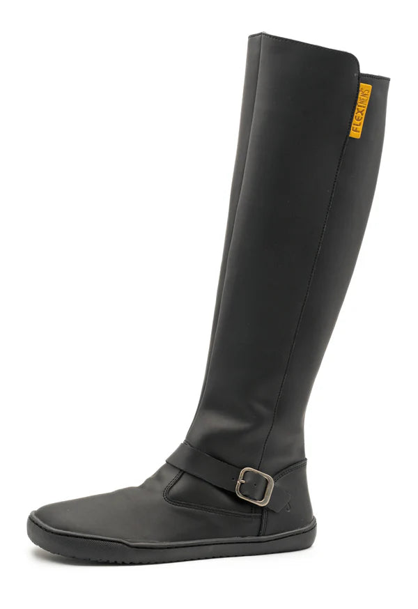 Bota Alta Negras Barefoot Mujer Flexinens