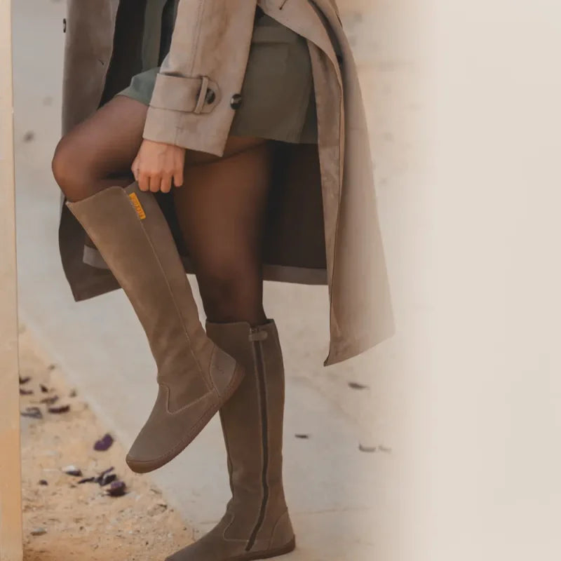 Bota Alta Camel Barefoot Mujer Flexinens