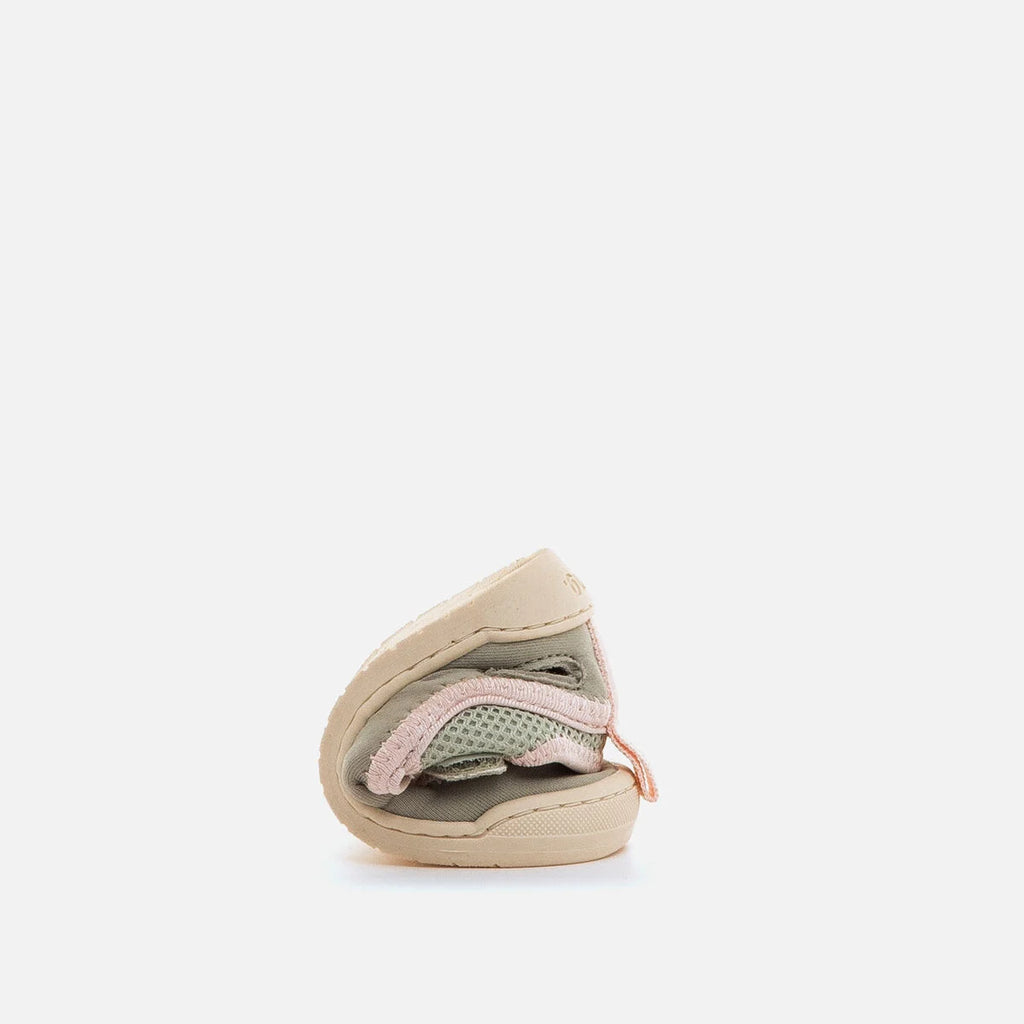 Sandalias Cangrejeras Barefoot Mustang free Verde y rosa