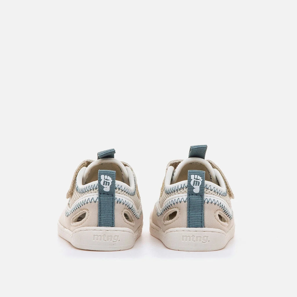 Sandalias Cangrejeras Barefoot Mustang free Beige y azul