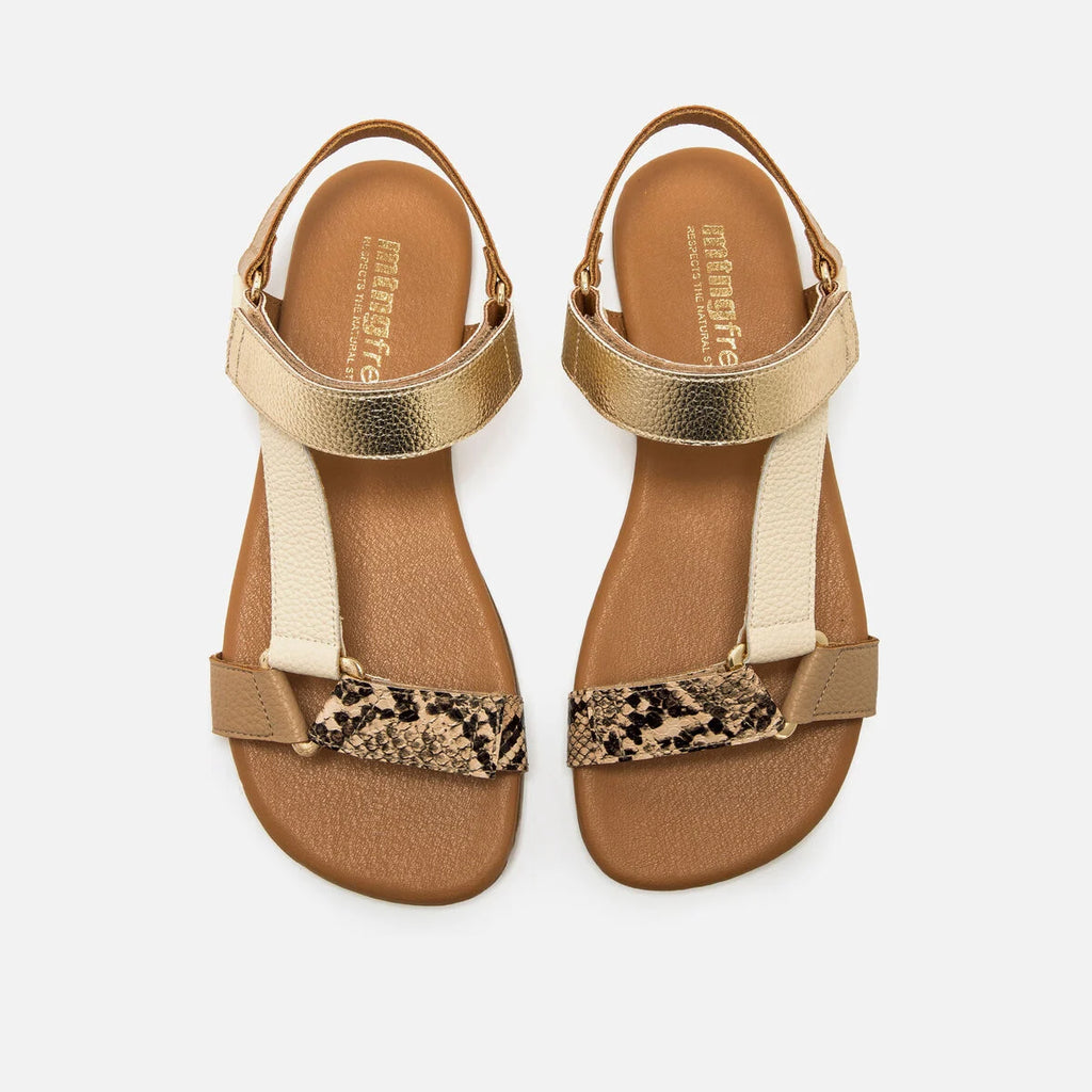 Sandalia Barefoot Mustang Cleo Oro