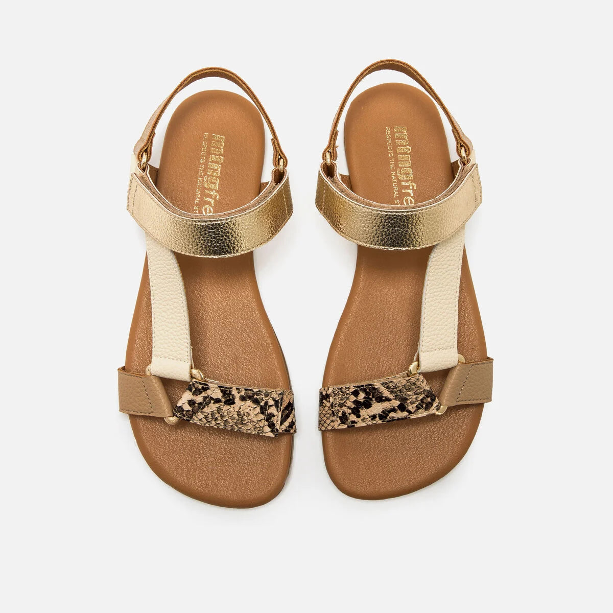 Sandalia Barefoot Mustang Cleo Oro