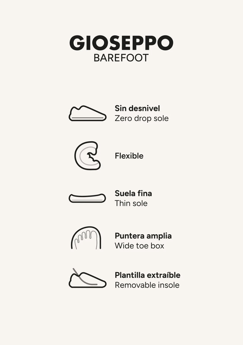 Zapatilla Barefoot Gioseppo Bissil Blanco