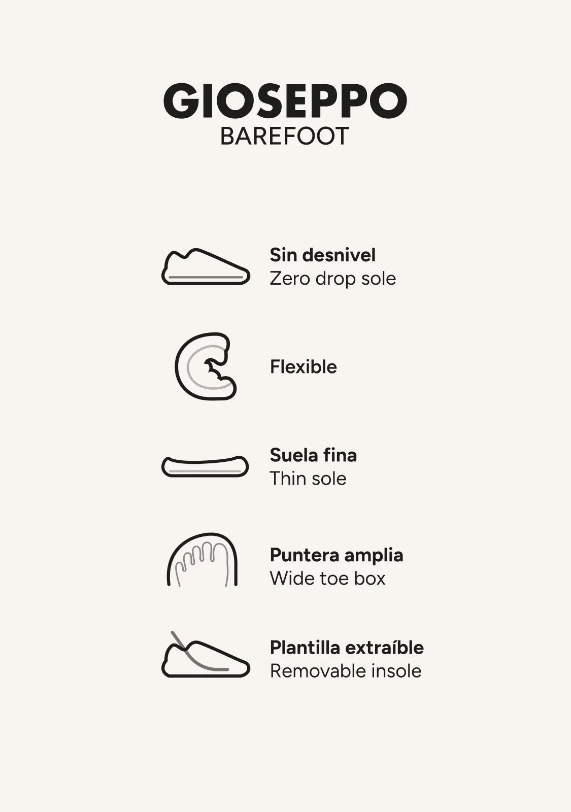 Zapatillas Barefoot Gioseppo Ilesha Beige