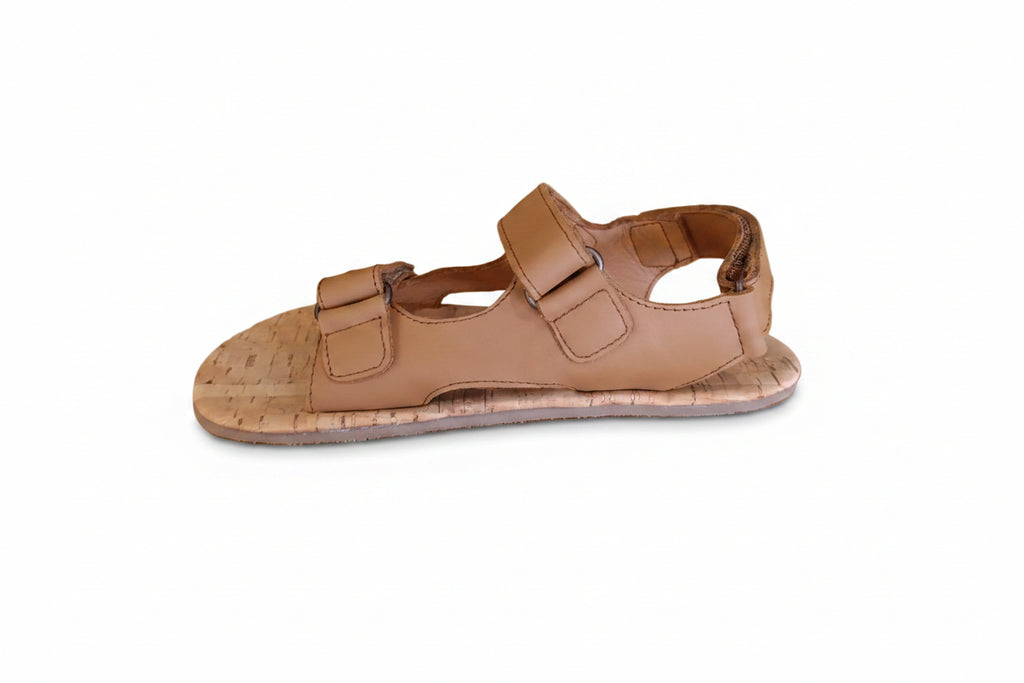 Sandalias Barefoot Blanditos Timón Cuero Camel