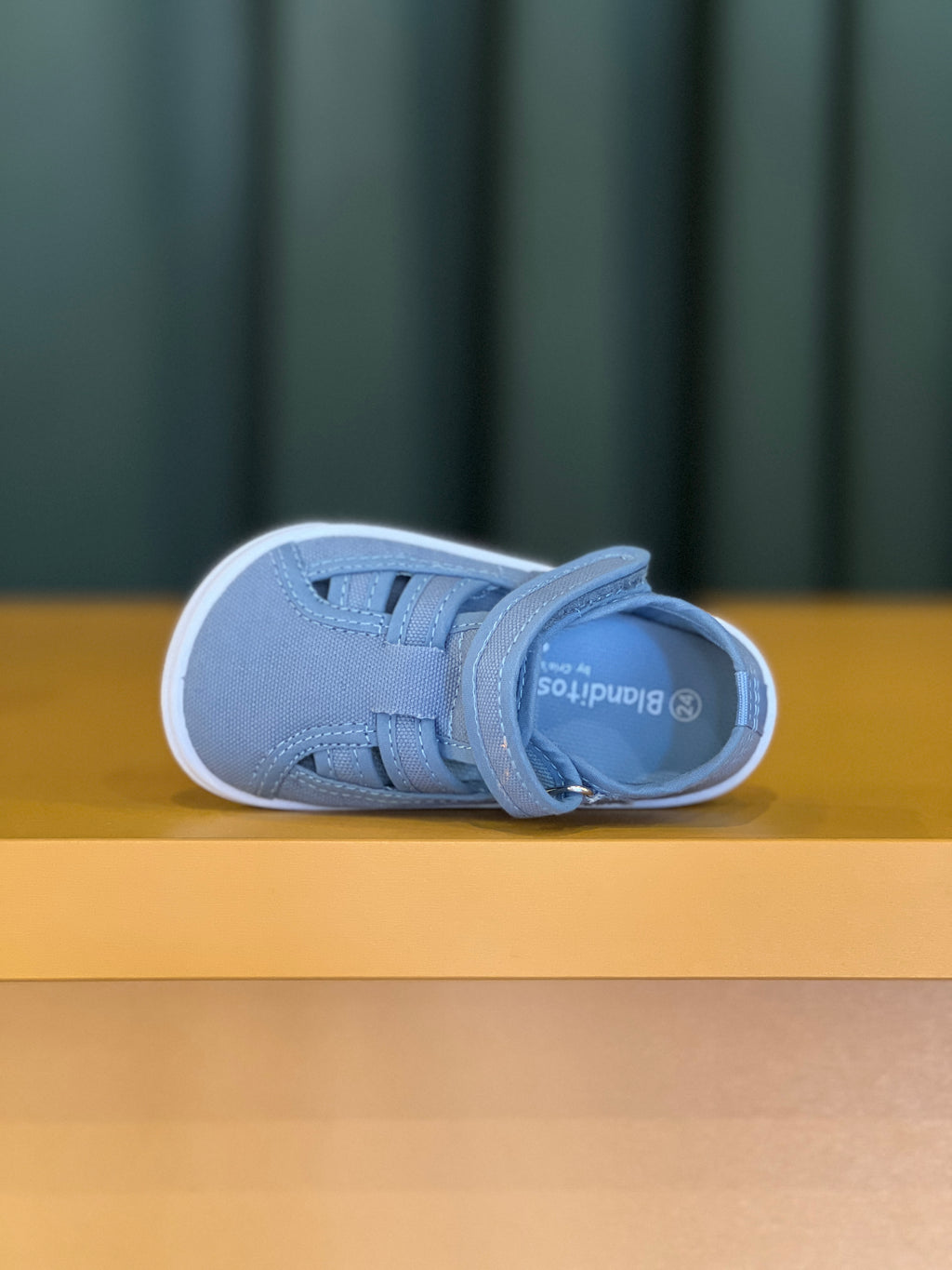 Sandalia Barefoot Infantil Blanditos Molly Jeans Azul