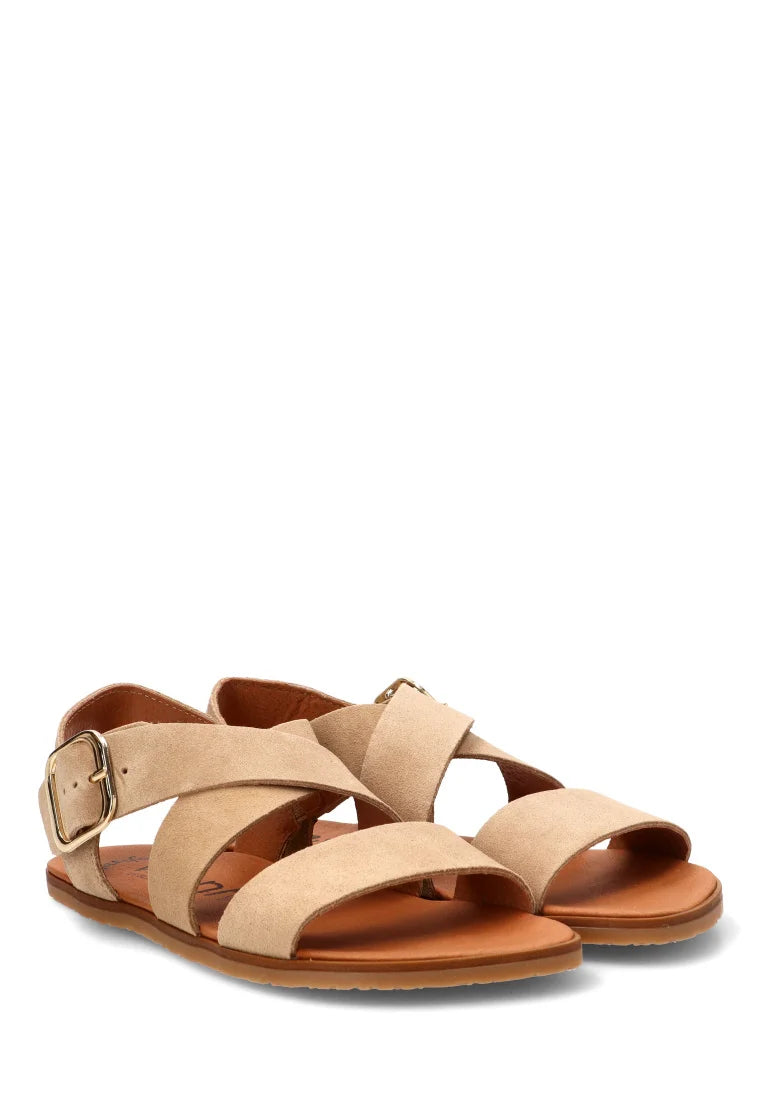 Sandalia Barefoot Vivant Lino Serraje Camello