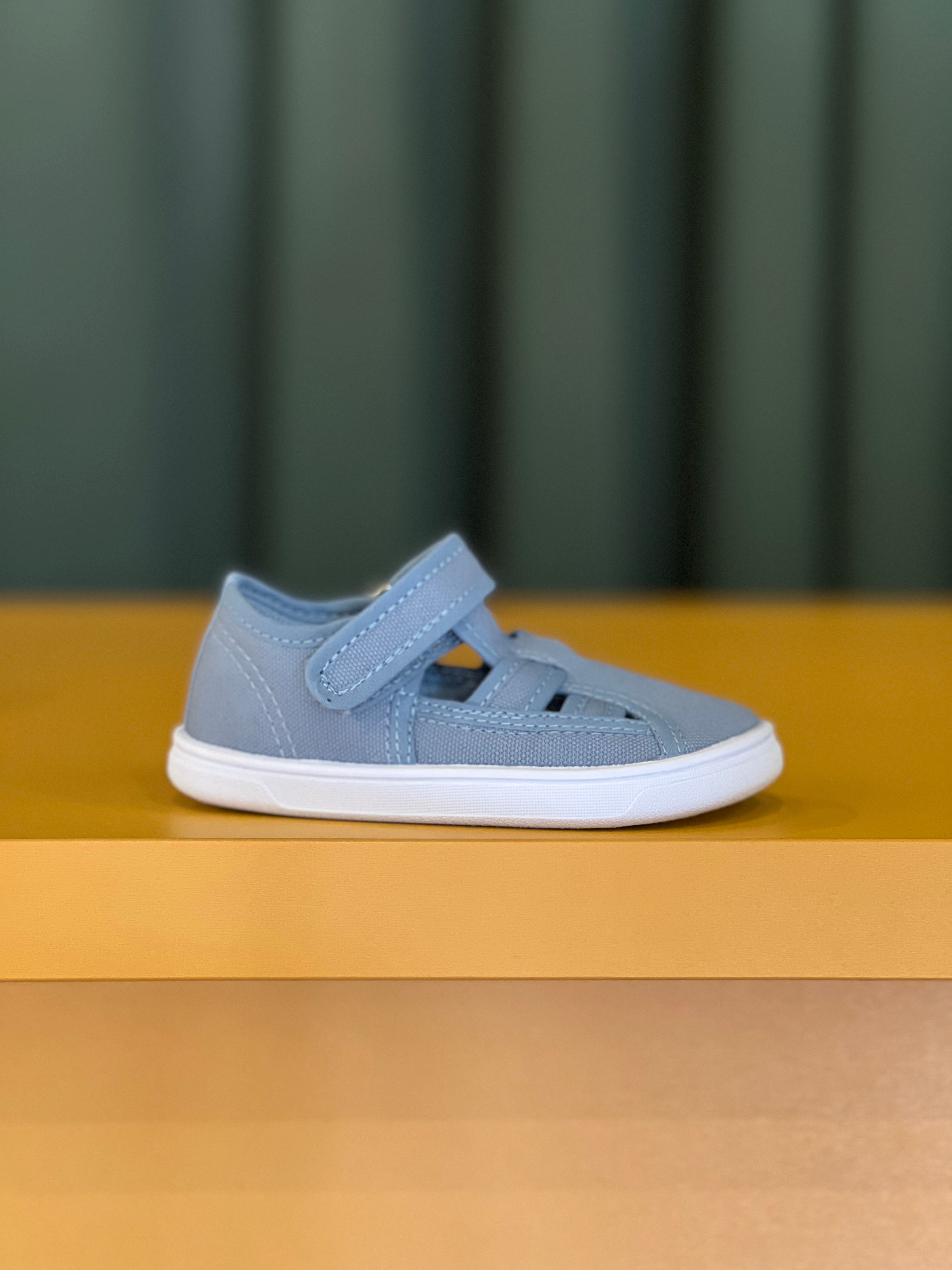 Sandalia Barefoot Infantil Blanditos Molly Jeans Azul