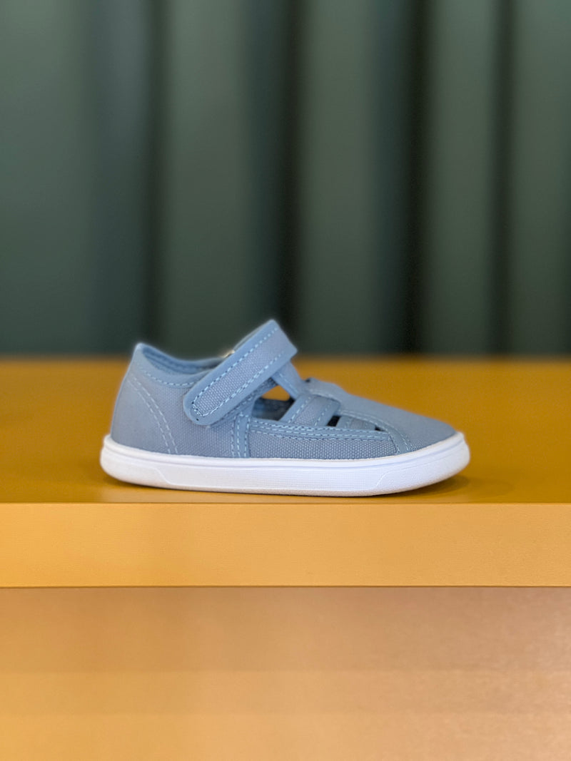 Sandalia Barefoot Infantil Blanditos Molly Jeans Azul