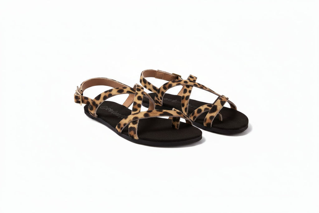 Sandalia Barefoot Coqueflex Leo Leopardo