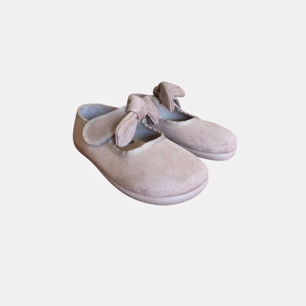 Merceditas Barefoot Batilas con Lazo Extraíble Beig