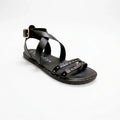 Sandalia Barefoot Vivant Cairo Piel vaqueta Negro