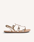 Sandalia Barefoot Dorada Mujer Nagara Gioseppo