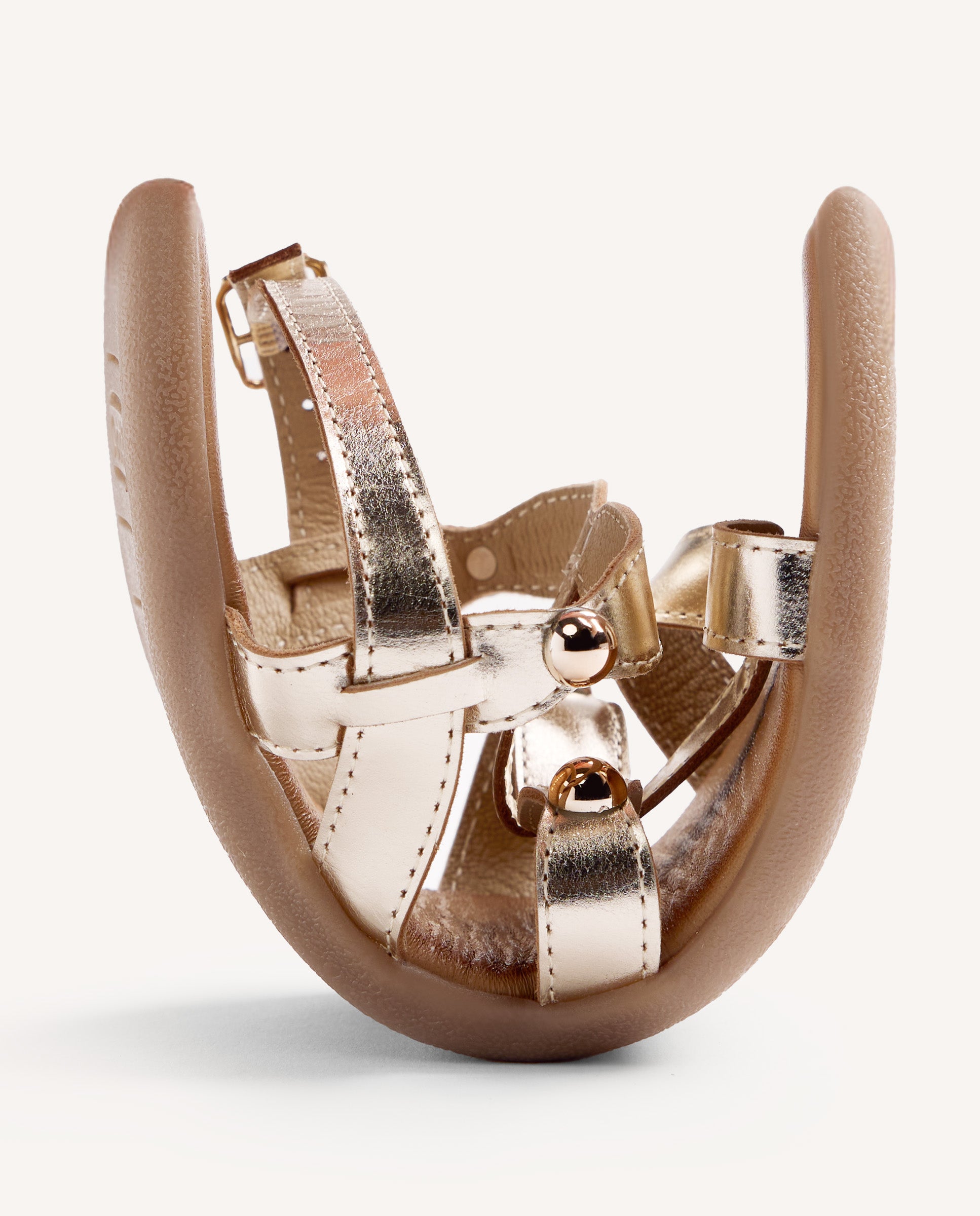 Sandalia Barefoot Dorada Mujer Nagara Gioseppo