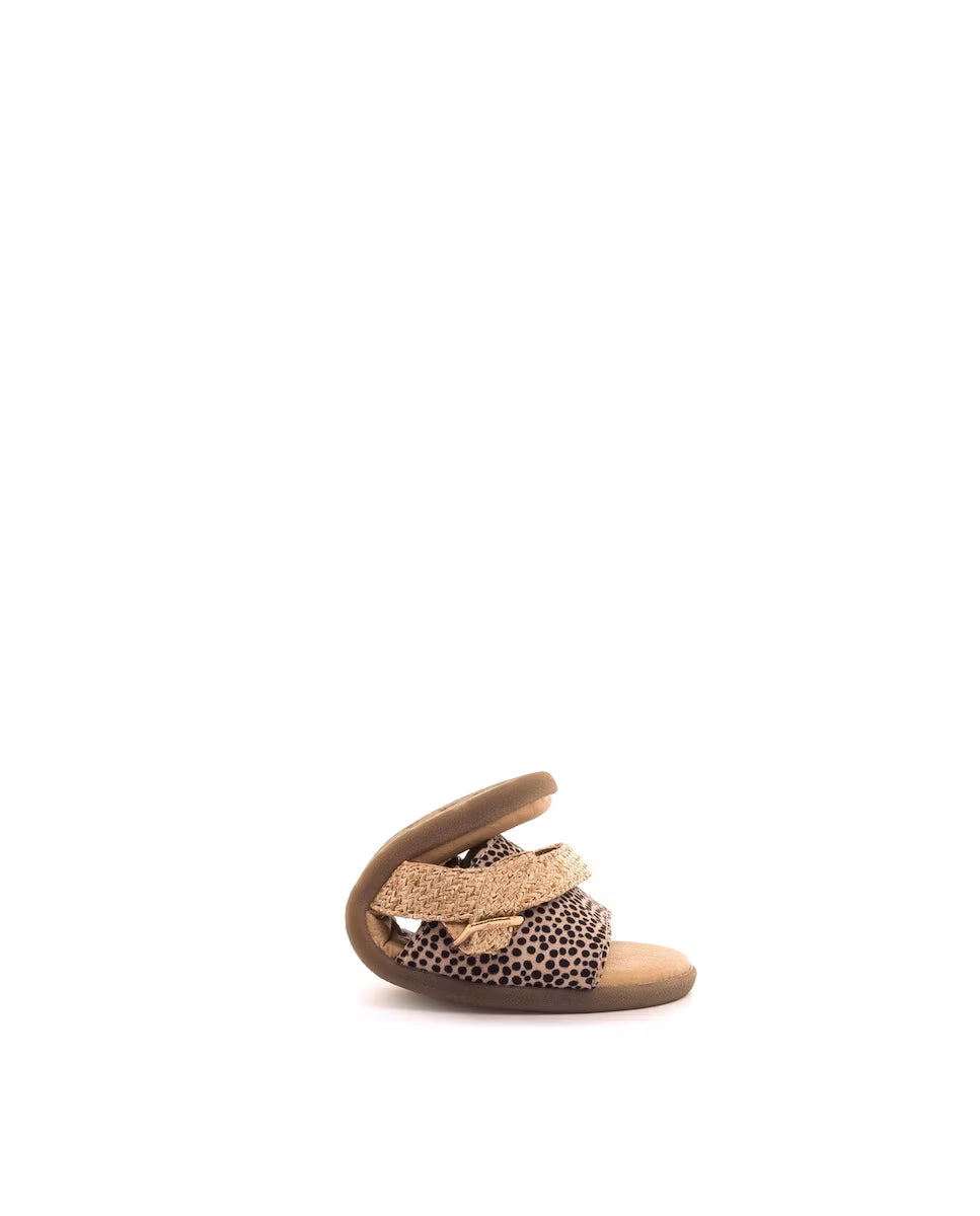 Sandalias Barefoot Mustang Punti Tan Moteado