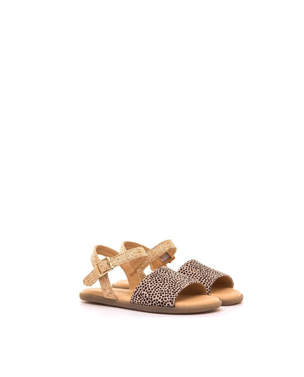 Sandalias Barefoot Mustang Punti Tan Moteado