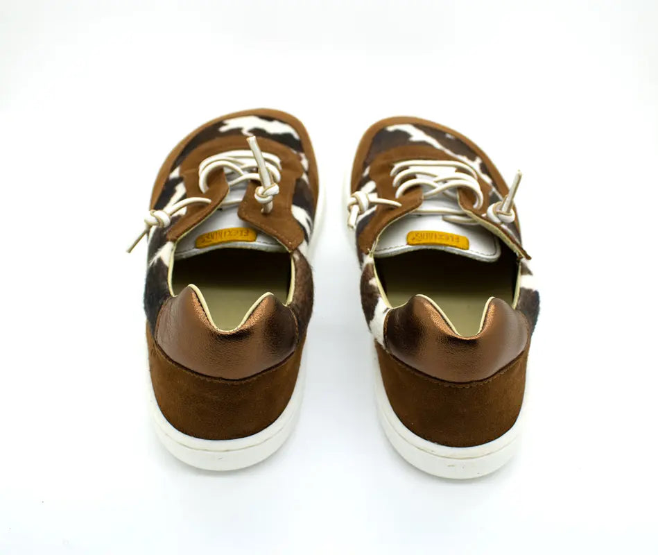 Flexi Nens Zapatillas Barefoot Adulto 9018-X Estampado Vaca – Calzado Respetuoso con Puntera Ancha, Suela Flexible y Drop Cero