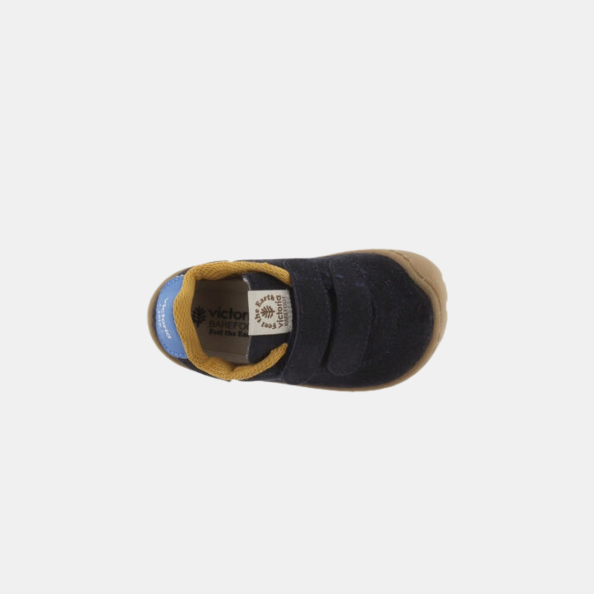 Zapatilla Barefoot Victoria Piel Serraje Marino